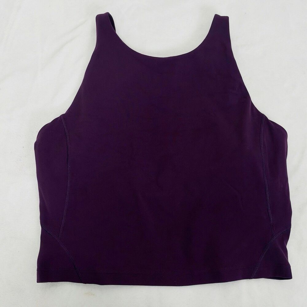 Lululemon Size 8 Align High-Neck Tank Top Dramatic Magenta Nulu Yoga Athleisure